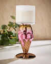 Double-Scoop Cone Pedestal 3-Wick Candle Holder