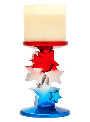 Stars Pedestal 3-Wick Candle Holder
