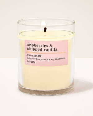 Raspberries & Whipped Vanilla Single Wick Candle