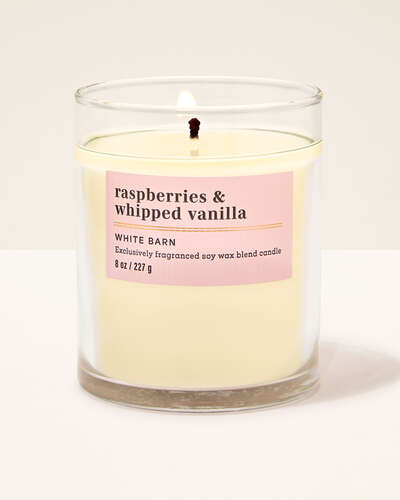 Raspberries & Whipped Vanilla Single Wick Candle