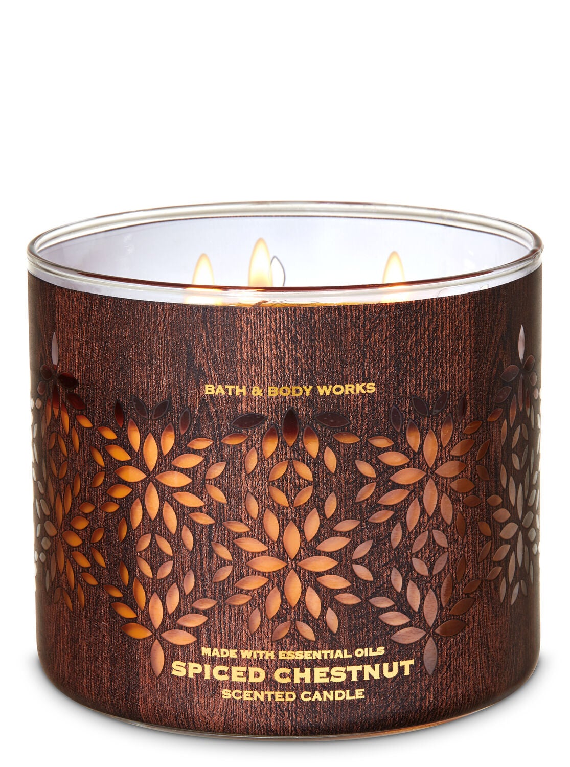 Spiced Chestnut 3-Wick Candle - Bath And Body Works