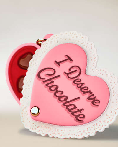 Heart Chocolate Box PocketBac Holder