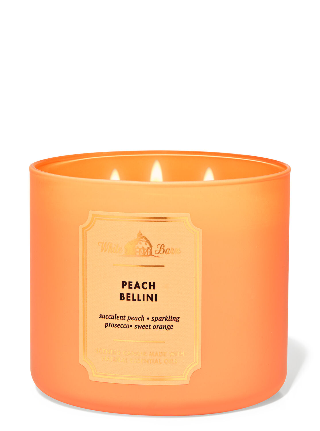 Peach Bellini Large 3-Wick Candle 14.5 oz 1 Bath & Body Works CONGRATS 