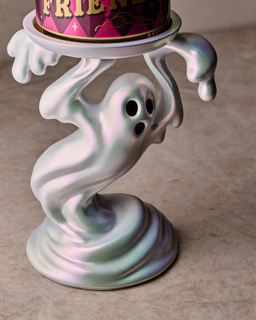 Drippy Ghost Pedestal 3-Wick Candle Holder