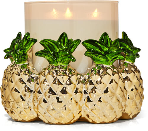 Pineapple Ring Pedestal 3-Wick Candle Holder