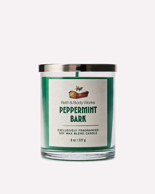 Peppermint Bark Single Wick Candle