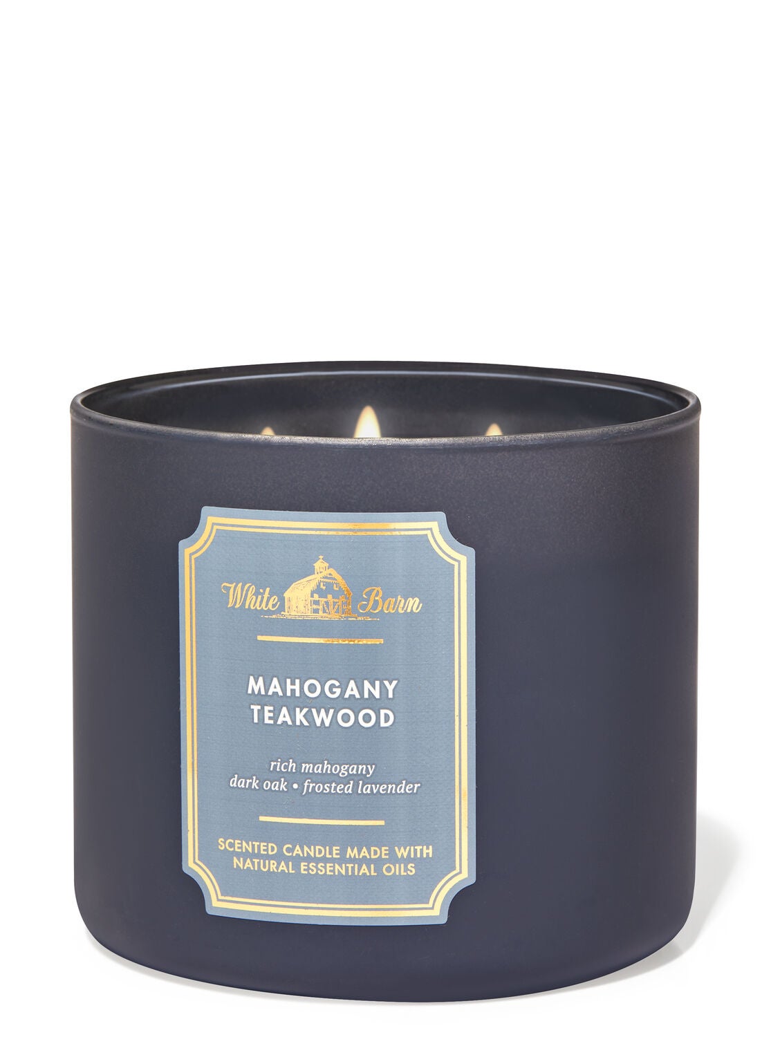 Mahogany Teakwood 3-Wick Candle - White Barn | Bath &amp; Body Works