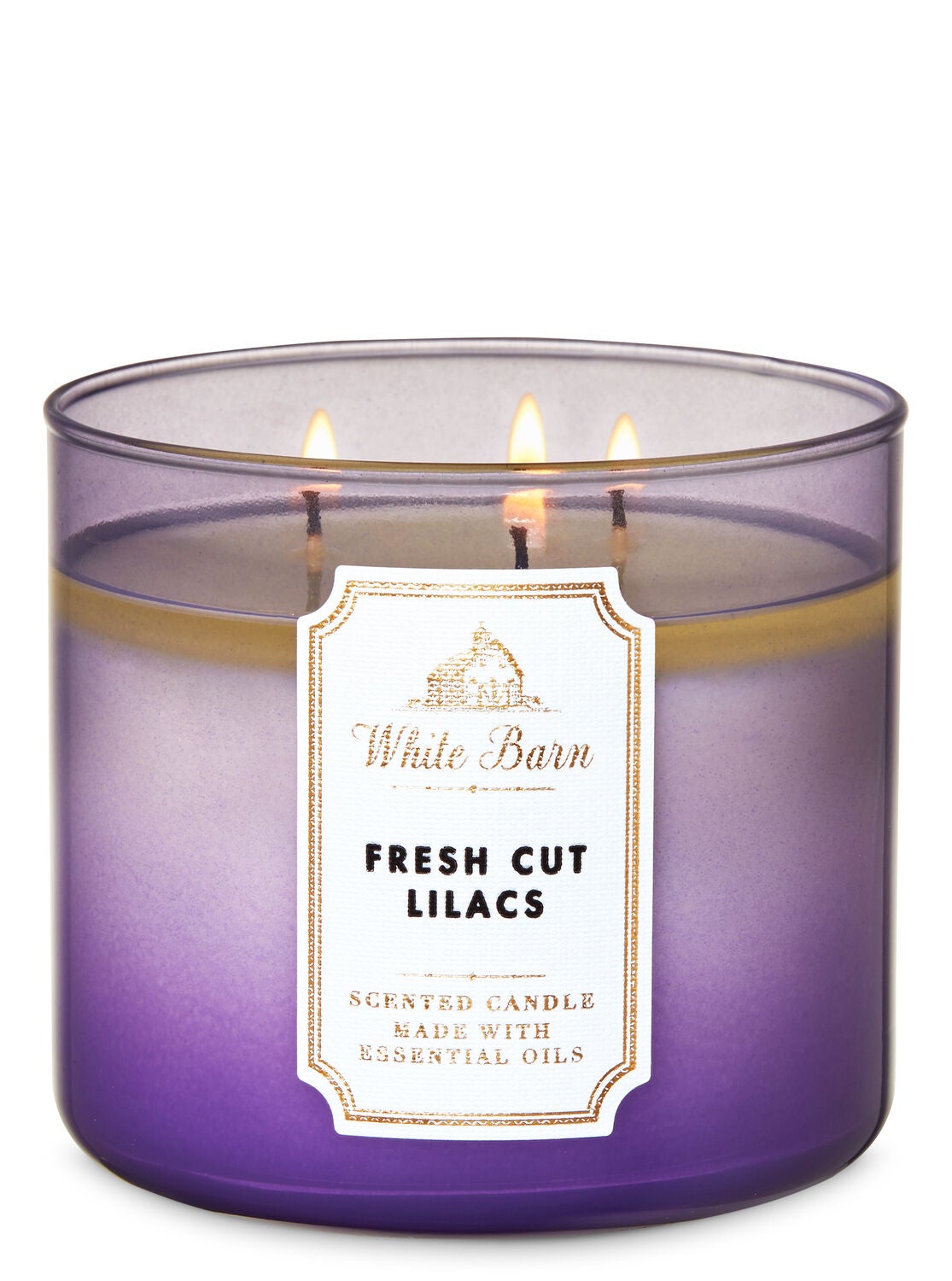 White Barn Fresh Cut Lilacs 3-Wick Candle - Bath And Body Works