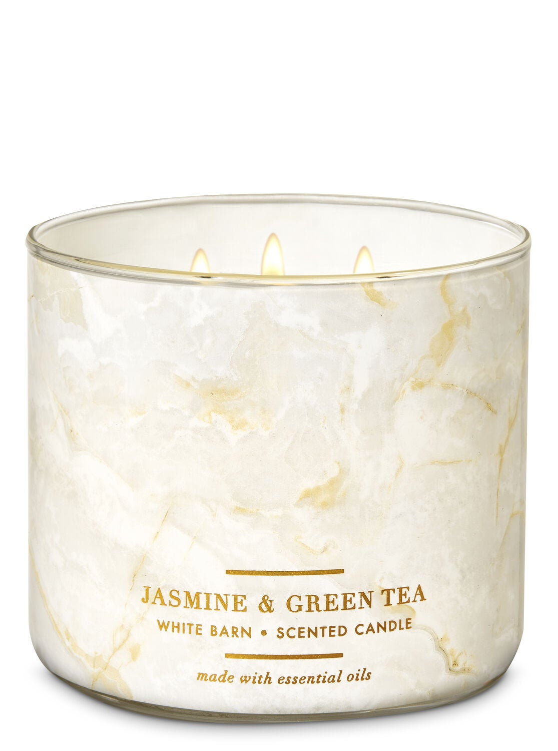 White Barn Jasmine & Green Tea 3-Wick Candle - Bath And Body Works