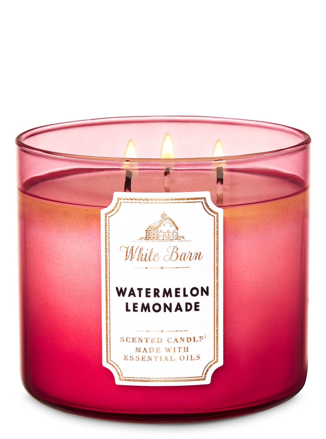 Watermelon Lemonade 3 Wick Candle White Barn Bath Body Works