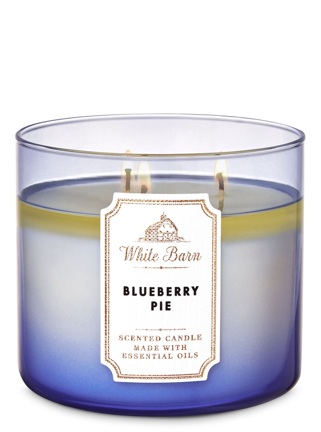 Blueberry Pie 3 Wick Candle White Barn Bath Body Works