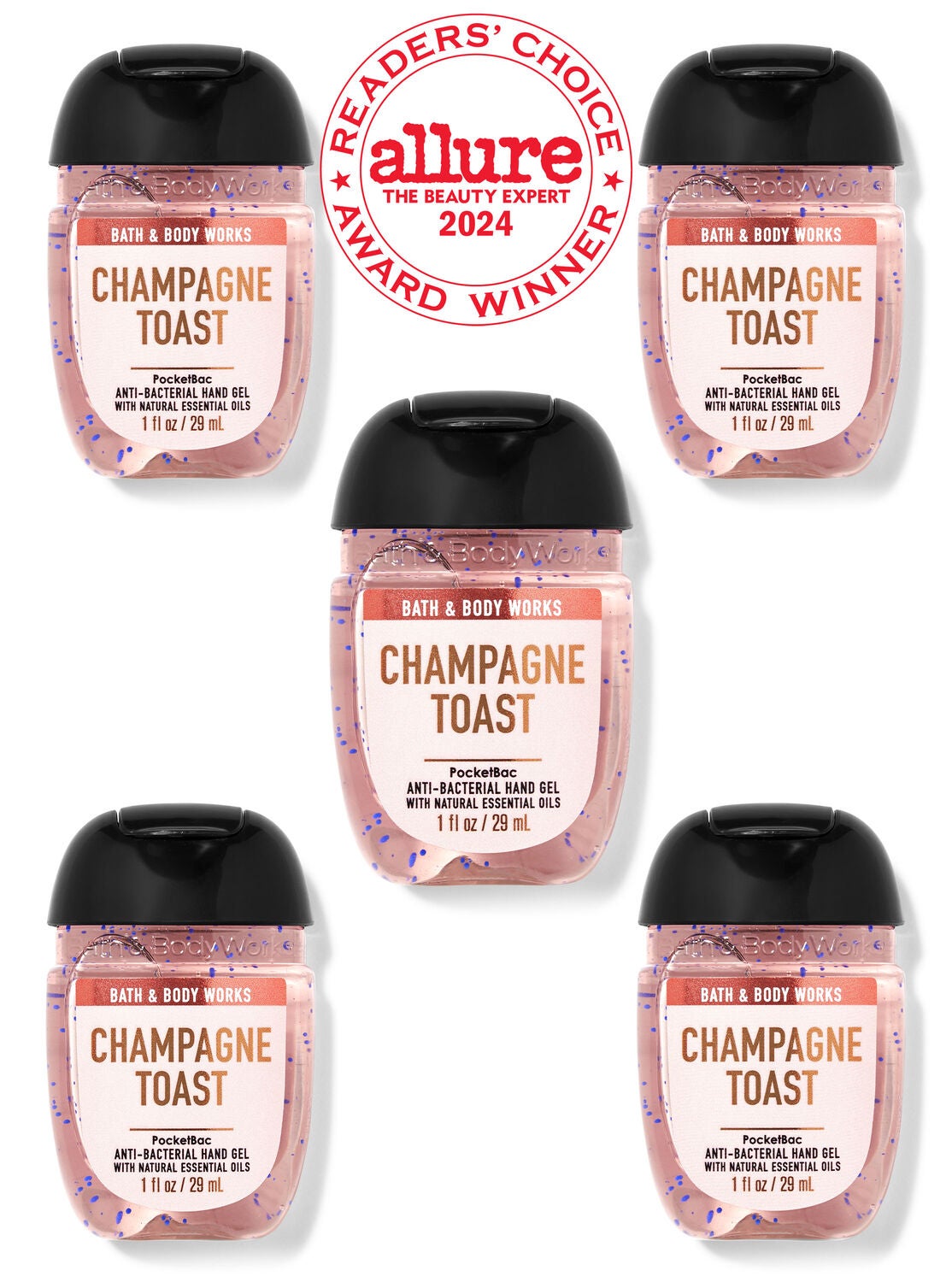 Champagne Toast PocketBac Hand Sanitizers, 5-Pack