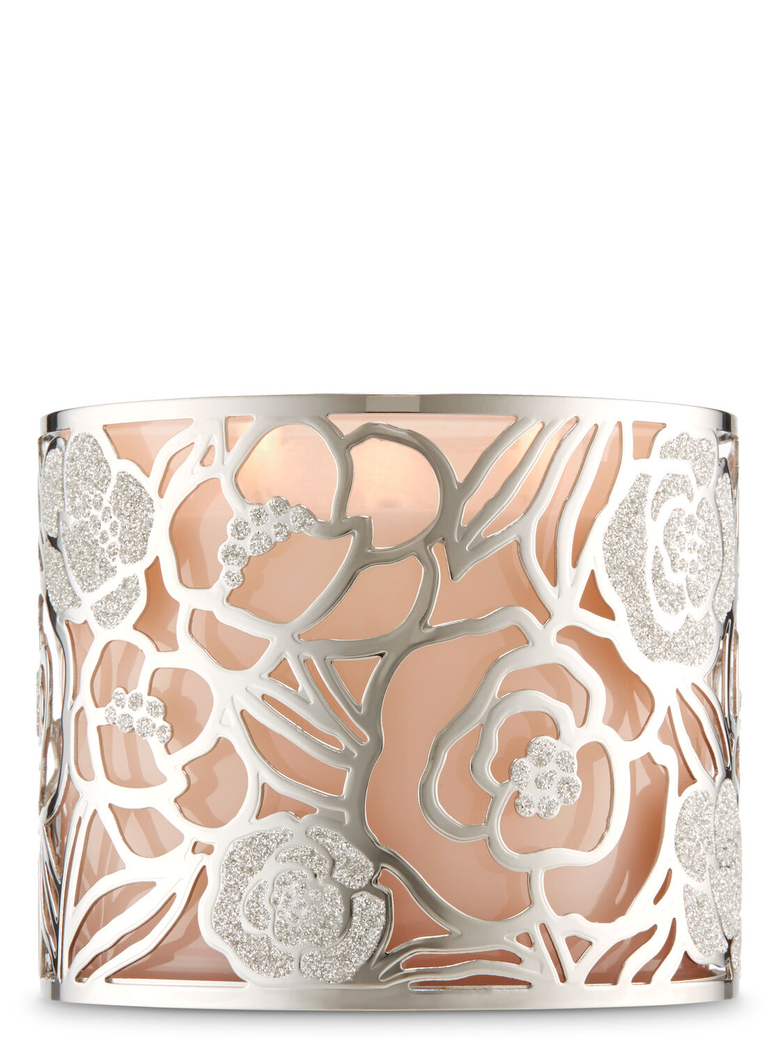 Silver Rose 3-Wick Candle Holder | Bath & Body Works