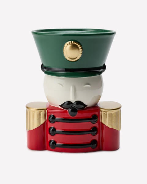 Nutcracker Bust Pedestal 3-Wick Candle Holder