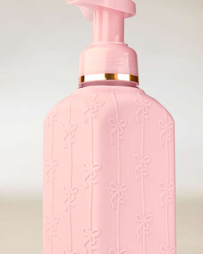 Pink Silicone Bows Gentle & Clean Foaming Hand Soap Dispenser