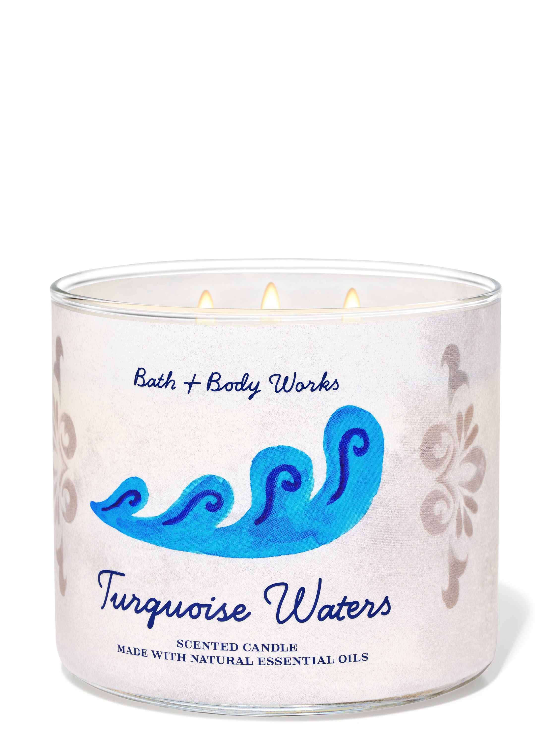 Bath & Body Works Turquoise Waters 3Wick Candle Hamilton Place