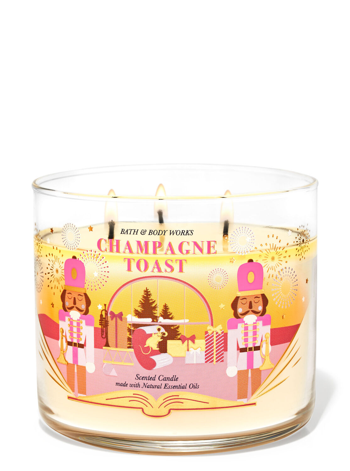 Bath & Body Works Accents | Bath and Body Works Champagne Toast 3-Wick Candle | Color: Pink/White | Size: Os | Megan1393's Closet