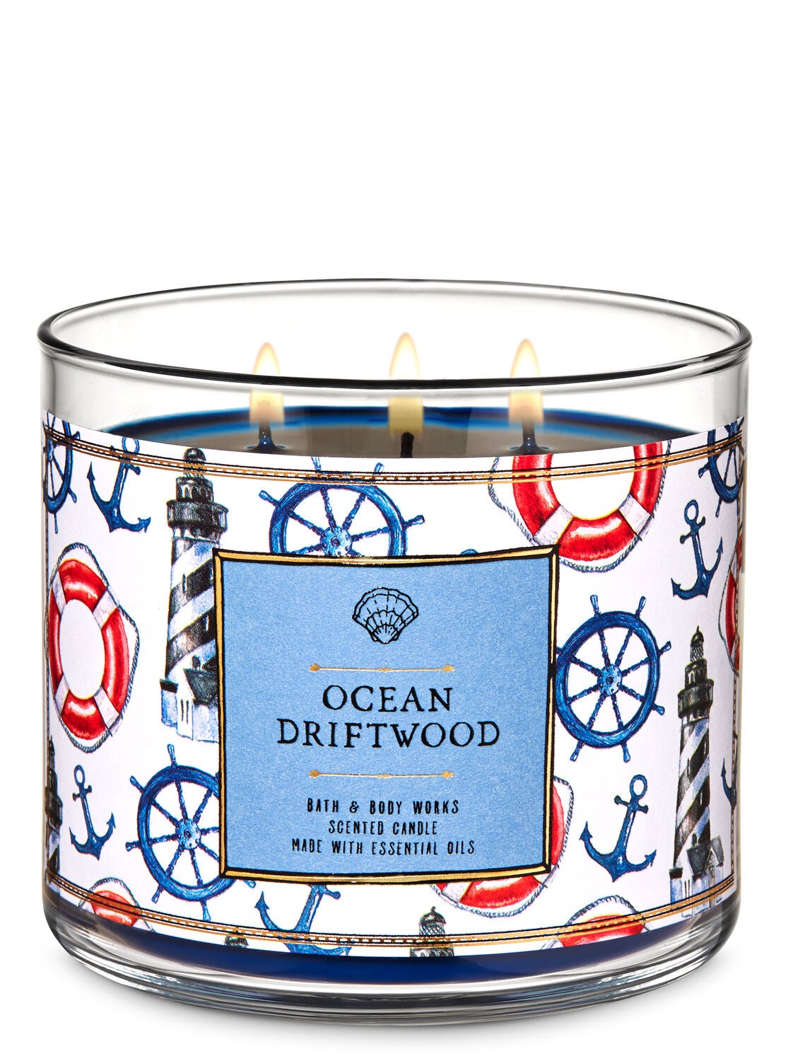 Ocean Driftwood 3-Wick Candle - Bath And Body Works