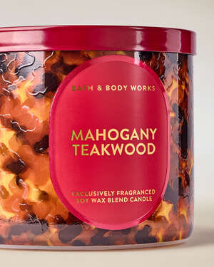 Mahogany Teakwood 3-Wick Candle