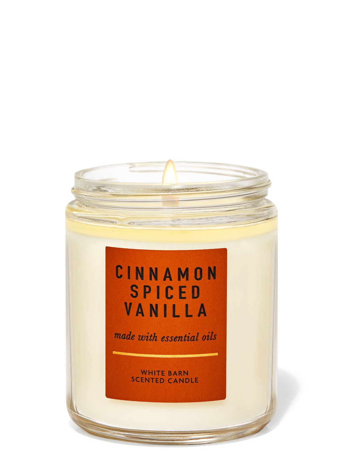 Cinnamon Spiced Vanilla Single Wick Candle Bath Body Works