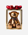 Teddy Bear Present Pedestal 3-Wick Candle Holder