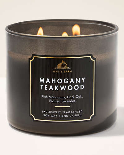 Mahogany Teakwood 3-Wick Candle