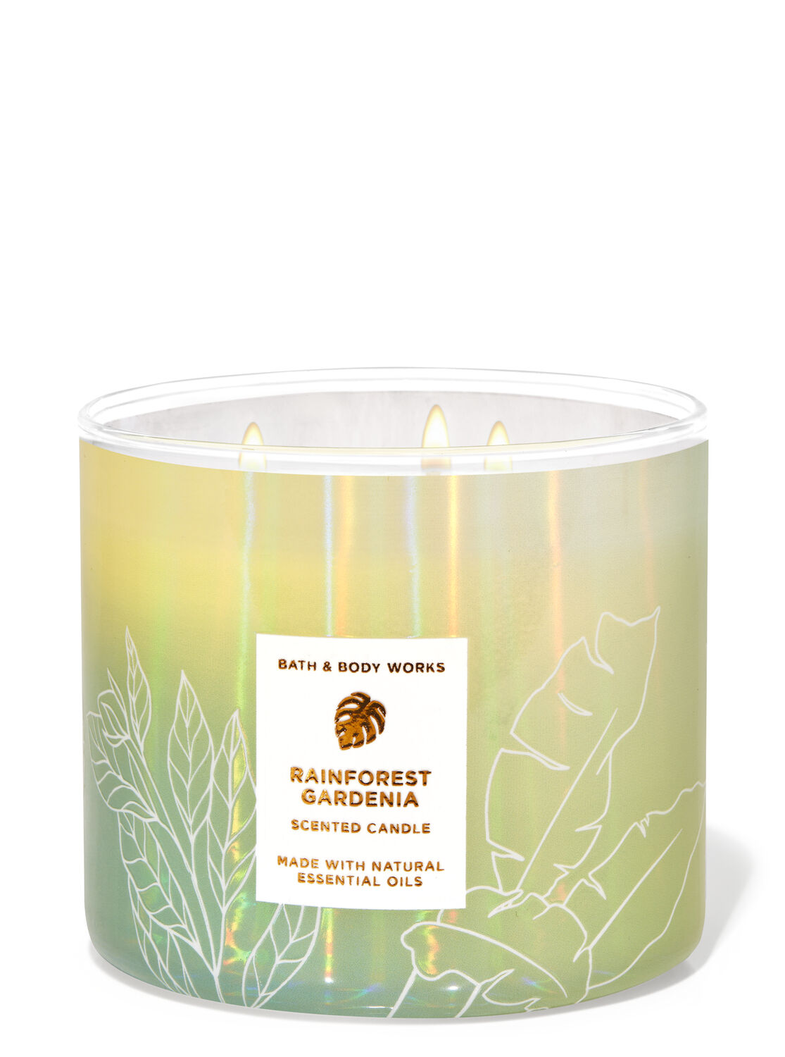 Bath & Body Works White Barn Rainforest Gardenia 3 Wick Large Scented Candle X 2 