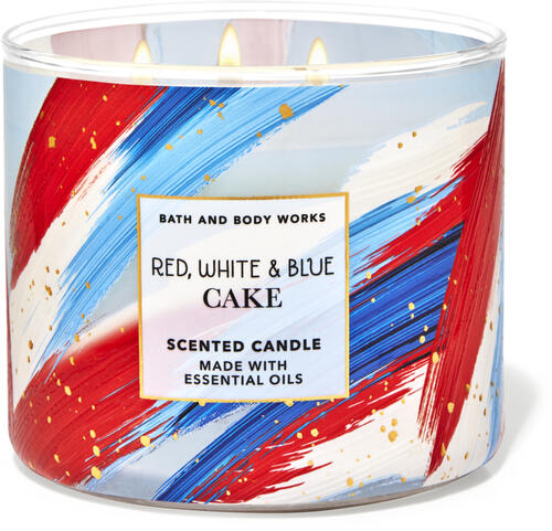 Red, White &amp; Blue Cake 3-Wick Candle