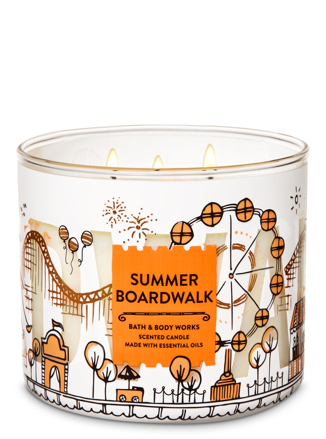 Summer Boardwalk 3-Wick Candle - Bath And Body Works
