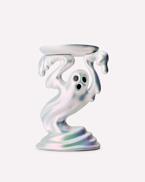 Drippy Ghost Pedestal 3-Wick Candle Holder