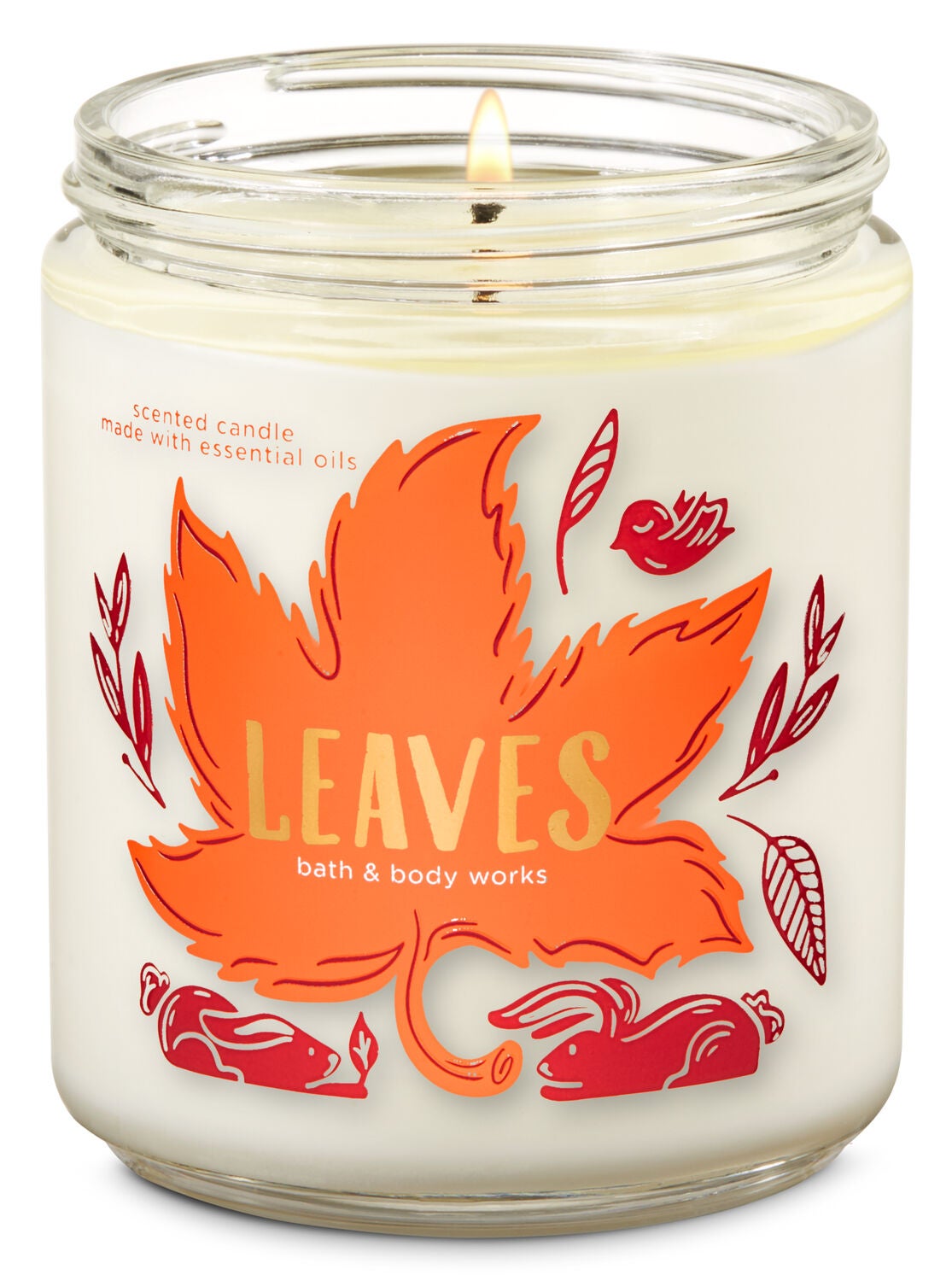 Leaves Single Wick Candle - Bath And Body Works