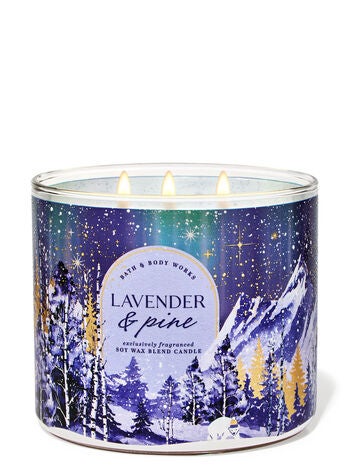 Lavender & Pine 3-Wick Candle  | Bath & Body Works