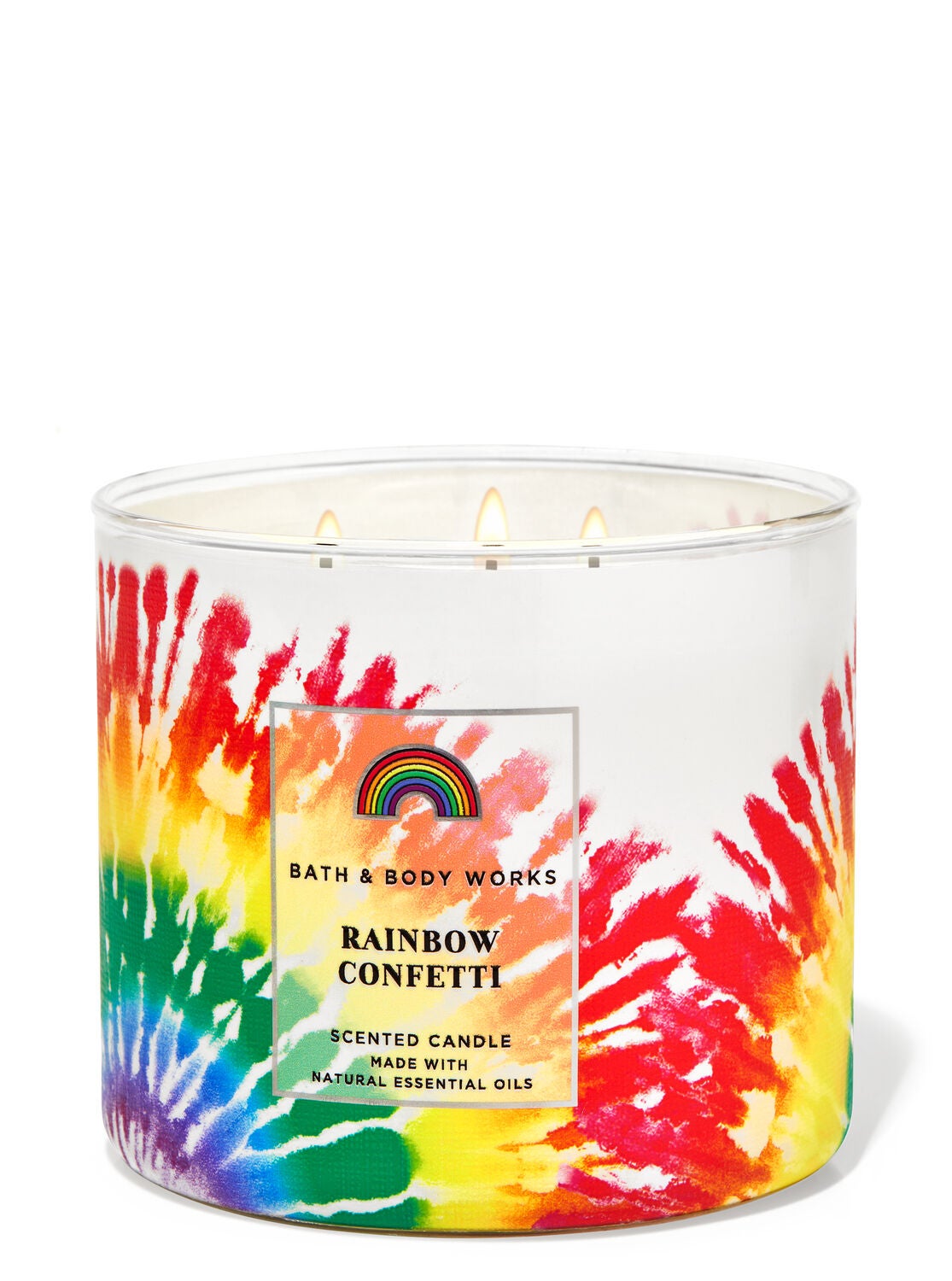 Rainbow Confetti 3 Wick Candle Bath Body Works Rainbow Confetti 3 Wick Candle Bath Body Works