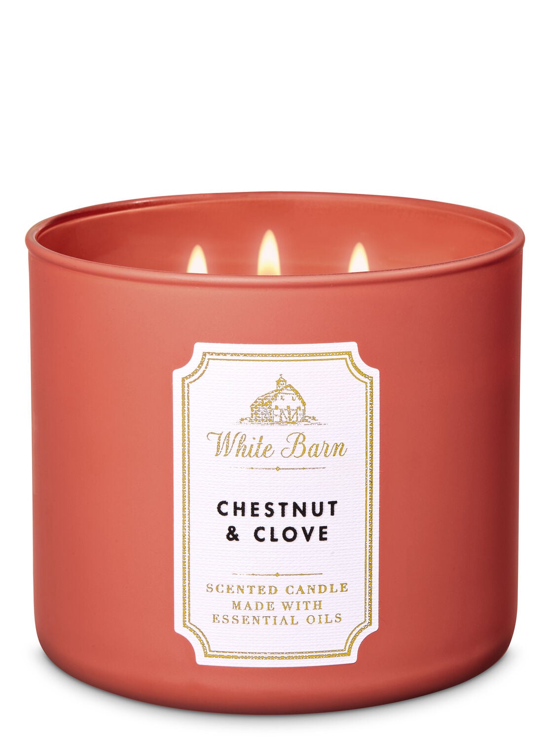 White Barn Chestnut & Clove 3-Wick Candle - Bath And Body Works