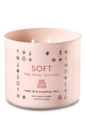 Rose Petal Tea Cake 3-Wick Candle