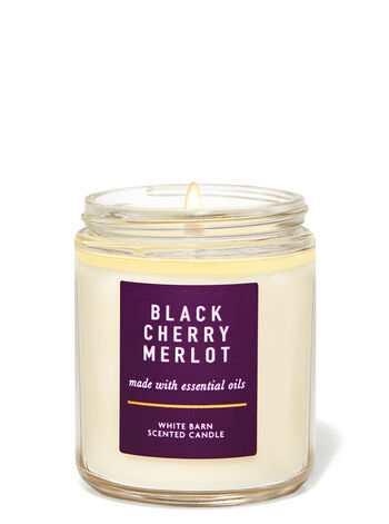  Black Cherry Merlot Single Wick Candle - Bath And Body Works