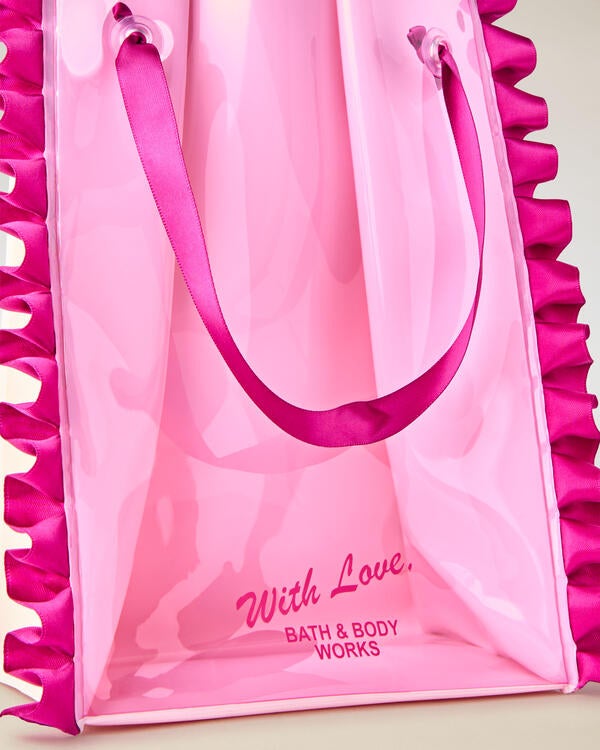 Magenta Ruffled Gift Bag