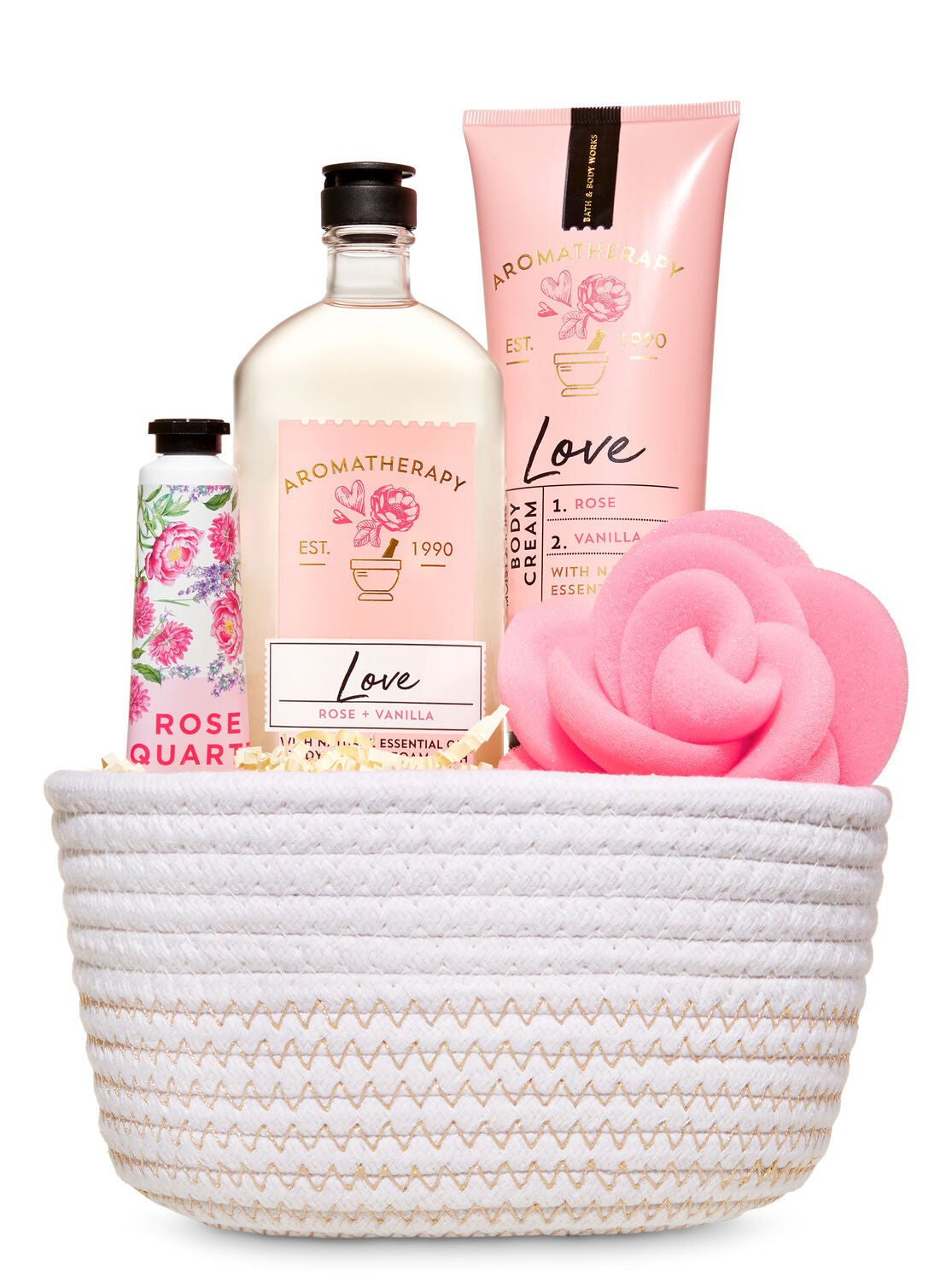 Rose Lover’s White Basket Gift Set - Bath And Body Works