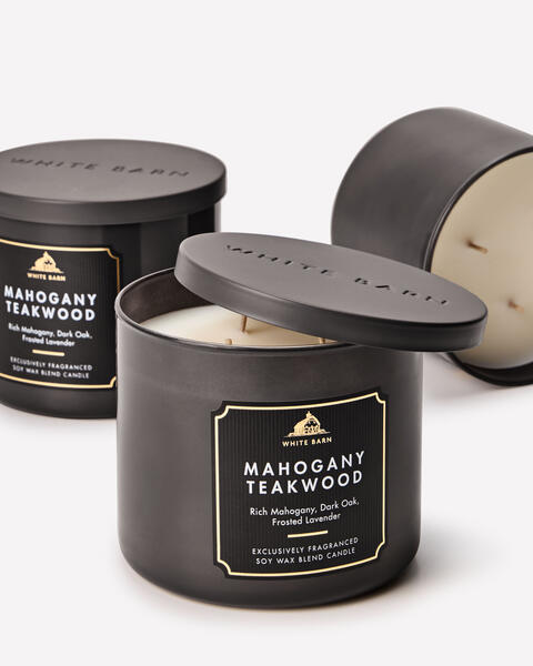 Mahogany Teakwood 3-Wick Candle