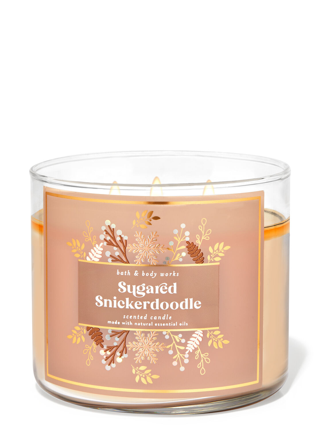 Bath And Body Works SUGARED SNICKERDOODLE Candle 3-Wick Scented NEW FreeShipUSA 
