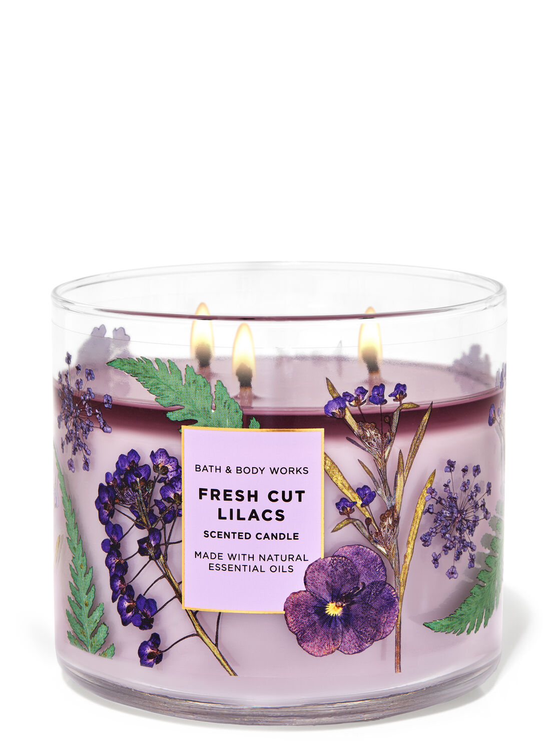 1 Bath & Body Works FRESH CUT LILACS Large 3-Wick Scented Candle 14.5 oz 