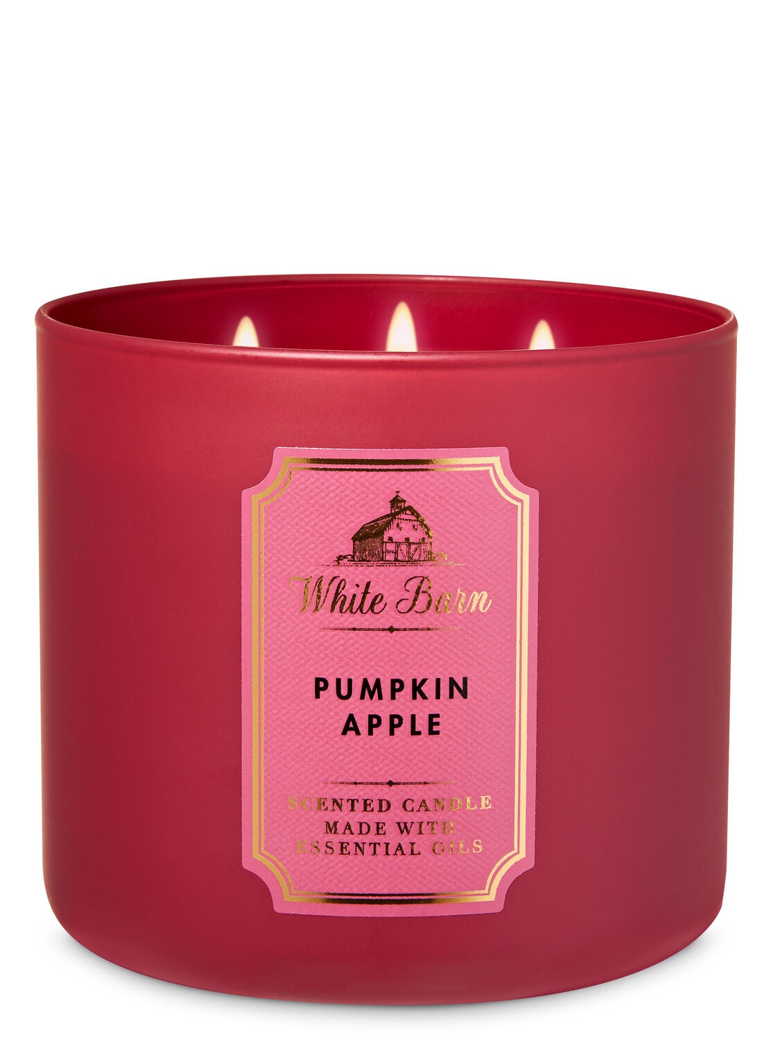 Pumpkin Apple 3 Wick Candle White Barn Bath Body Works