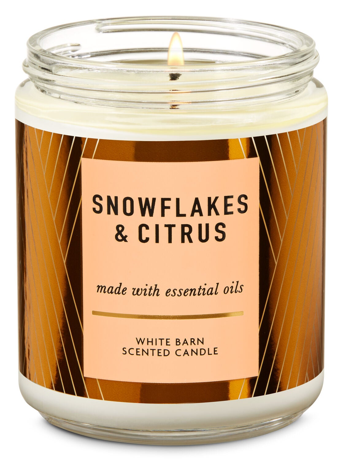 Snowflakes & Citrus Single Wick Candle - Bath And Body Works