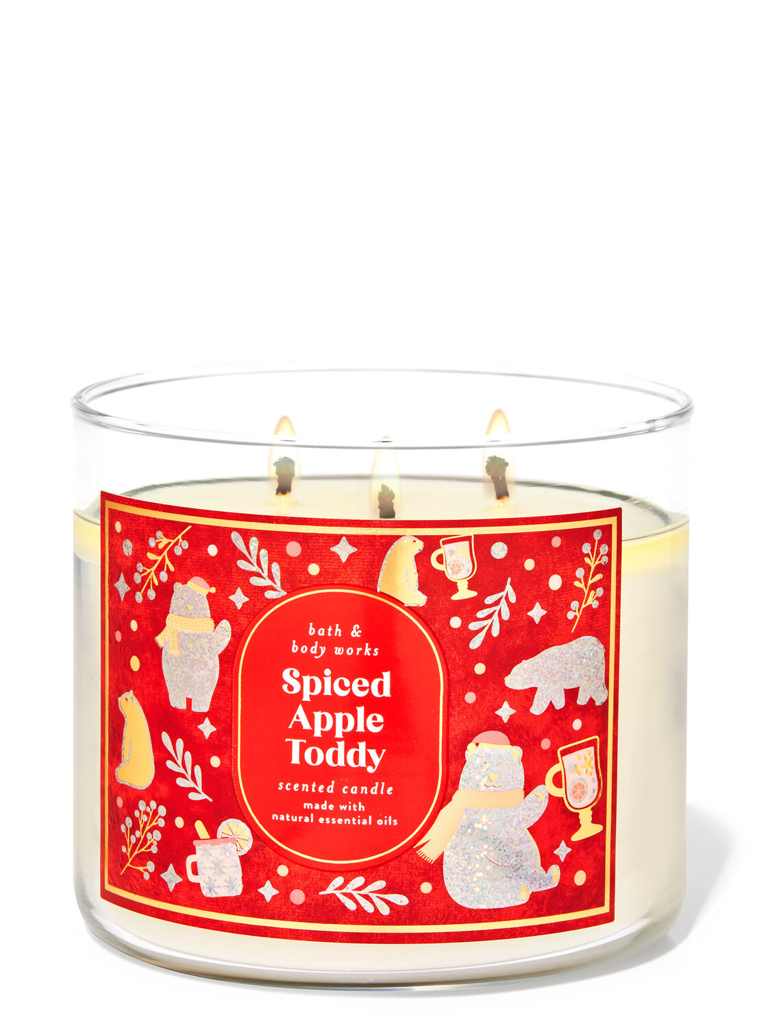 LARGE 14.5 Oz Bath & Body Works SPICED APPLE TODDY 3 Wick Candle 