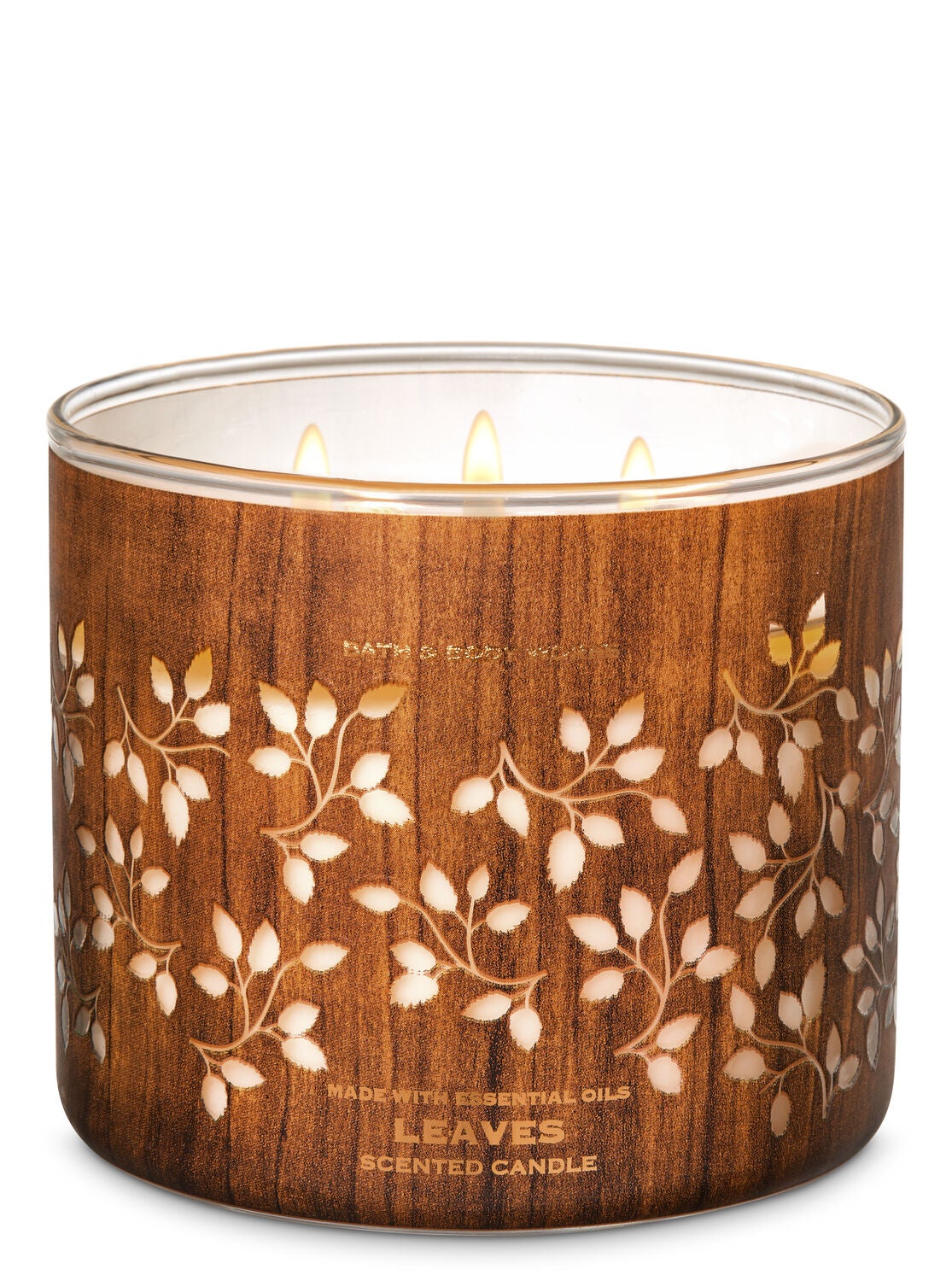 Leaves 3-Wick Candle - Bath And Body Works