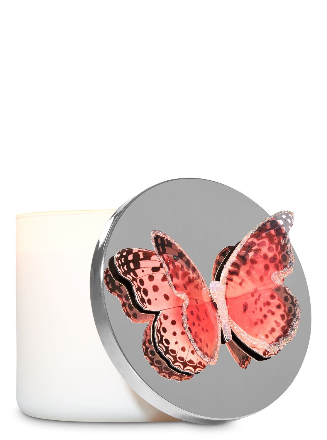 Pink Butterfly 3-Wick Candle Magnet - Bath And Body Works