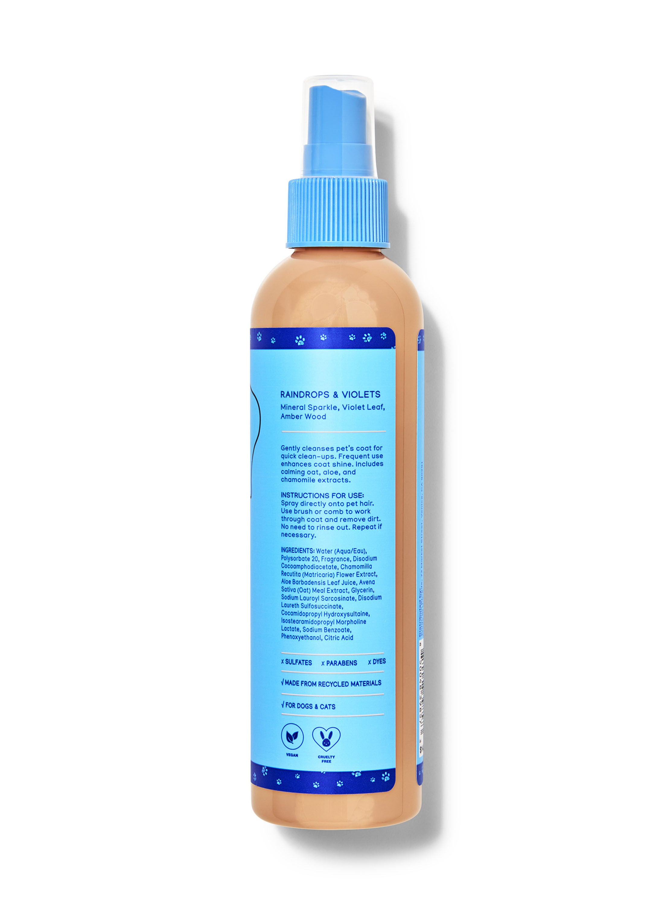 Raindrops & Violet Pet Waterless Bath