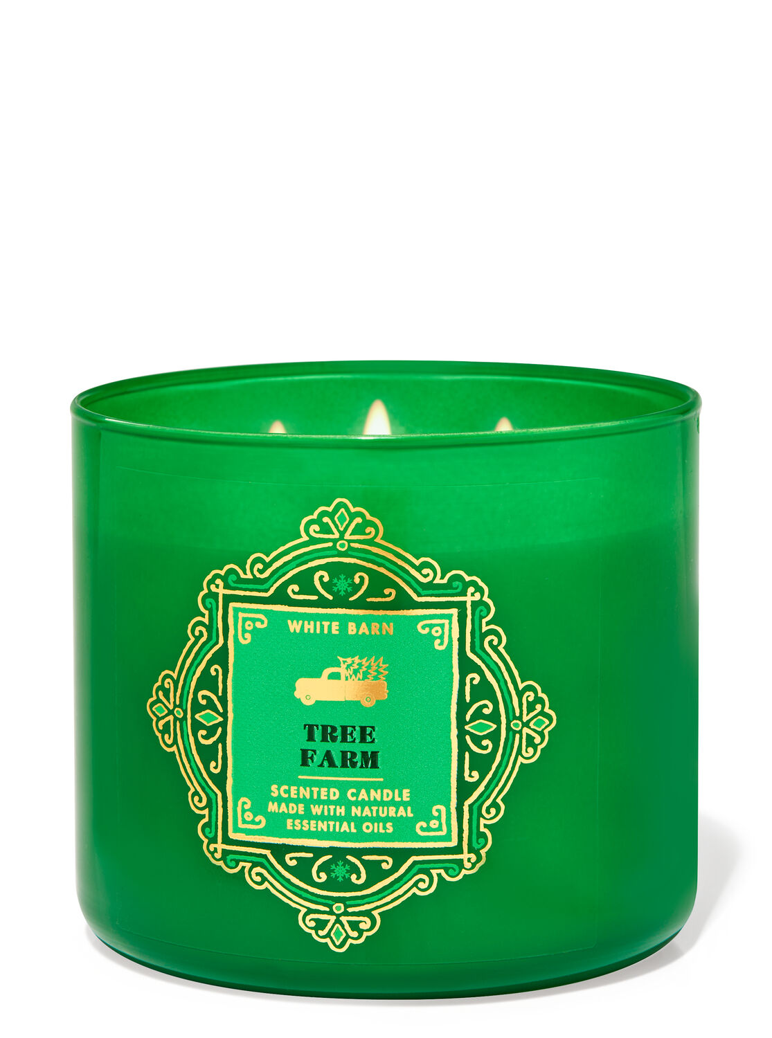 NEW 1 BATH & BODY WORKS TREE FARM SCENTED 3-WICK LARGE 14.5 OZ FILLED CANDLE 