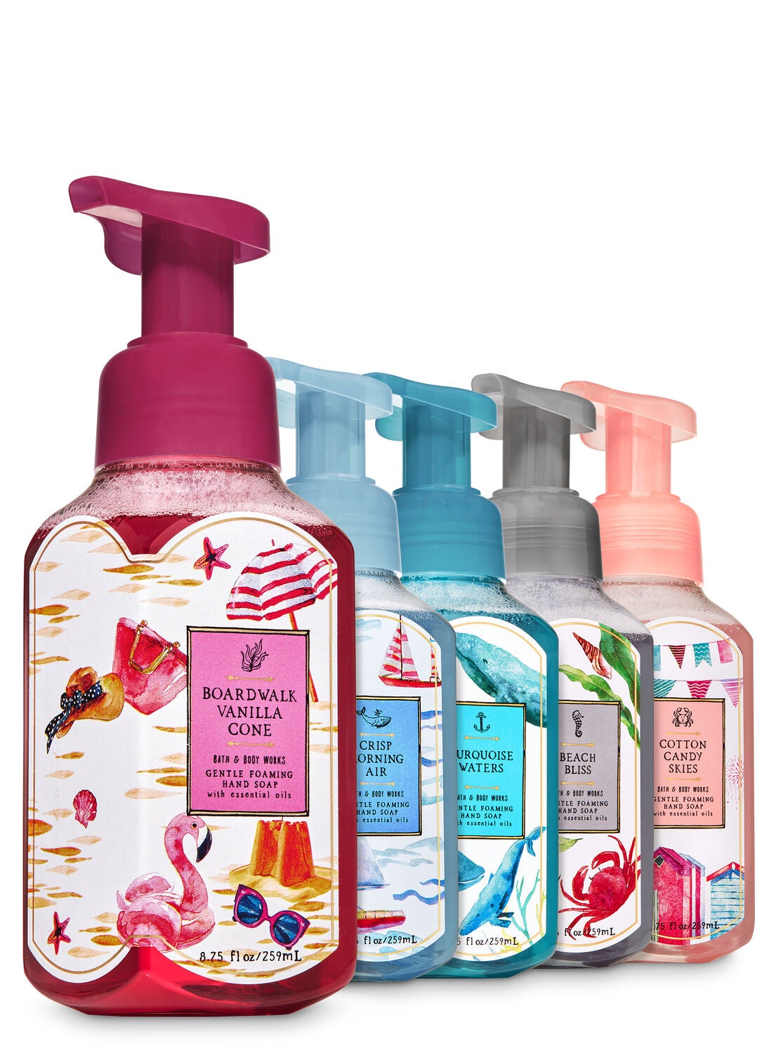 Summertime Treats Gentle Foaming Hand Soap 5 Pack Bath Body Works
