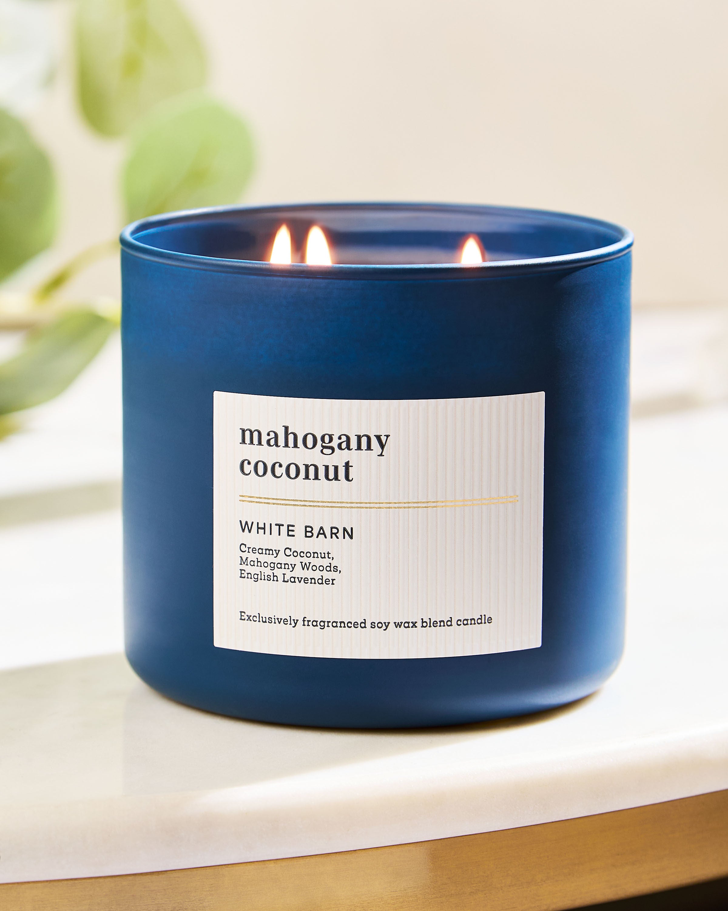専用 Bath & Body Works Mist Candle Mahogany Coconut 3-Wick Candle | Bath & Body Works
